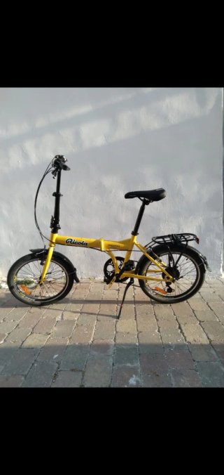Bicicleta Plegable Amarilla Ricola