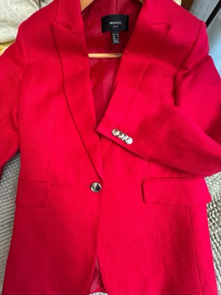 Traje Mango Rojo Mujer
