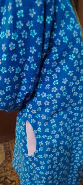 Vestaglia con stampa floreale blu