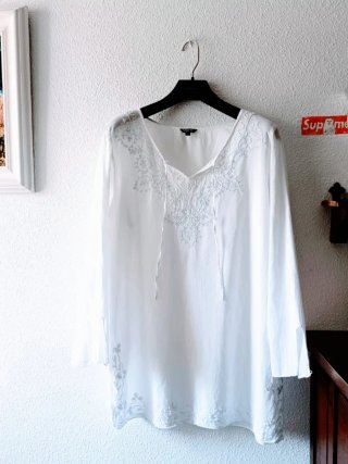 Vestido Ibicenco Bordado Talla XL Nuevo