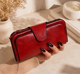 Bolso rojo + monedero rojo