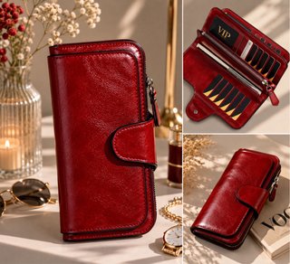 Bolso rojo + monedero rojo