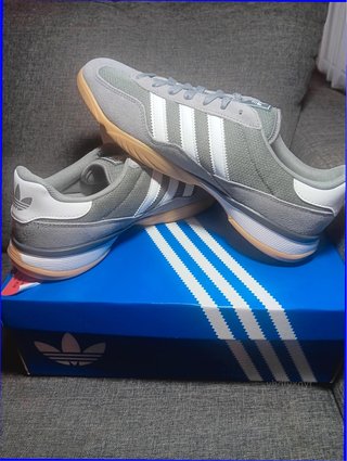 Zapatillas Adidas Gazelle Gris/Blanco Talla 39