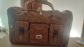 Bolsa de viaje cuero  marrón