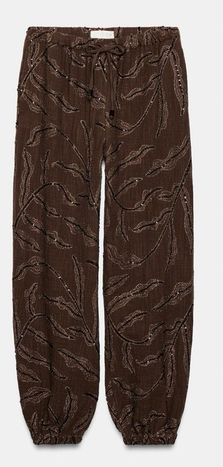 Pantalones bombachos con abalorios