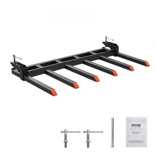 Garras de Escombros para Cubo de 60", Capacidad de 4560 lbs Garras de Paleta de Alta Resistencia Accesorios para Cubo, Adecuadas para Cubo de Cargadora Skidsteer Tractor para Limpiar Ramas Caídas ...