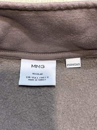 Sudadera Mango Media Cremallera Marrón