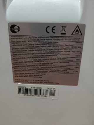 Aire Acondicionado Portátil Blanco