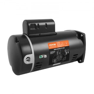 Motor de Bomba de Piscina de 1 HP, Marco 56Y, 115V(9 Amperios)/230V(4.5 Amperios) 3450RPM, 60Hz, Factor de Servicio 1.25, Condensador 90μF/250V, Motor de Reemplazo de Flange Cuadrado de Rotación CCW