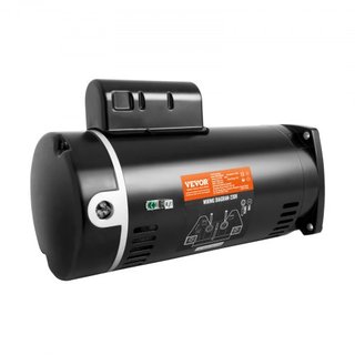 Motor de Bomba de Piscina de 2 HP, Marco 56Y, 230V (7.8 Amperios) 3450 RPM, 60Hz, Factor de Servicio 1.3, Condensador 50μF/250V, Motor de Reemplazo de Brida Cuadrada de Rotación CCW