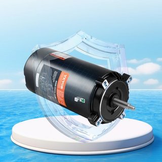 Motor de Bomba de Piscina de 1.5 HP, Marco 56J, 115V(13.6 Amperios)/230V(6.8 Amperios) 3450 RPM, 60Hz, Factor de Servicio 1.3, Condensador 90μF/250V, Motor de Reemplazo de Flange Redonda de Rotaci...