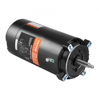 Motor de Bomba de Piscina de 1.5 HP, Marco 56J, 115V(13.6 Amperios)/230V(6.8 Amperios) 3450 RPM, 60Hz, Factor de Servicio 1.3, Condensador 90μF/250V, Motor de Reemplazo de Flange Redonda de Rotaci...