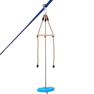 Kit de tirolesa para niños y adultos, kit de tirolesa de 52 pies hasta 500 lb, tirolesa de instalación rápida para exteriores en el patio trasero, entretenimiento en el parque infantil con tiroles...
