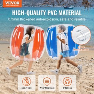 Bolas Inflables de Choque 2-Pack, Bolas Zorb de Cuerpo de 3FT/0.9M para Niños y Adolescentes, Bolas de Burbuja Humana de PVC Duradero para Juegos de Equipo al Aire Libre, Juguetes de Choque para P...