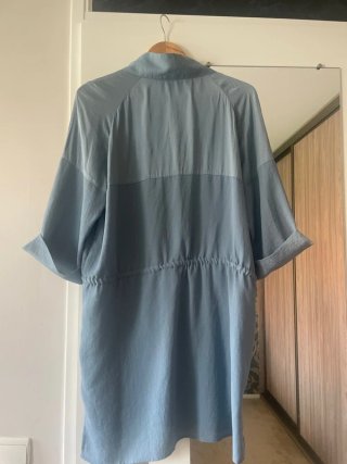 Vestido Túnica Zara Verano Holgado L/XL Azul