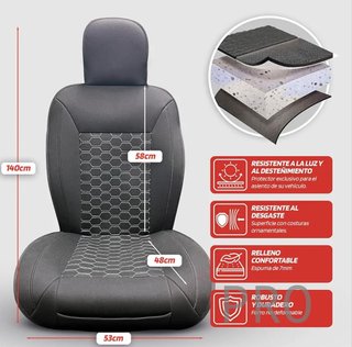 Respaldo de asiento coche negro y blanco - Sumex