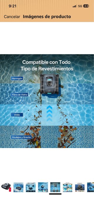 Robot Limpiafondos Piscina Ultenic