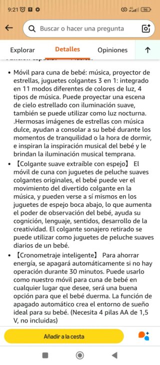 Móvil musical para bebé con Bluetooth