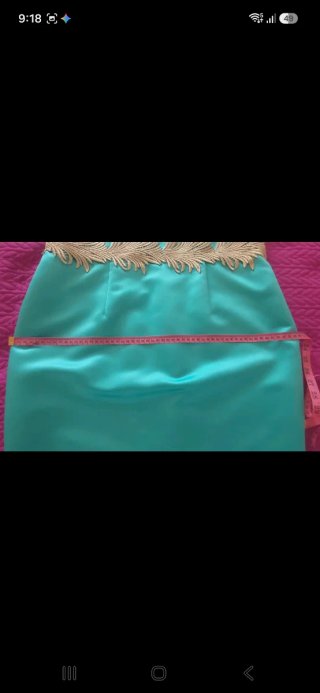 Vestido de fiesta color turquesa