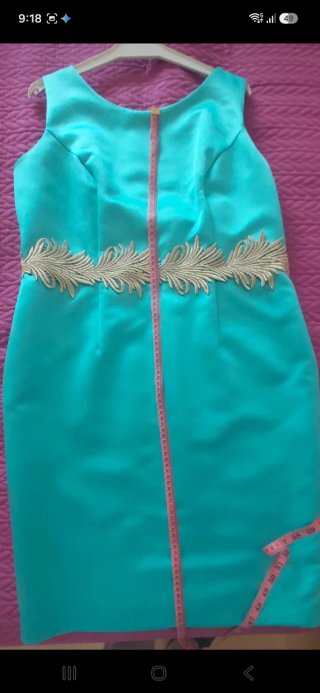 Vestido de fiesta color turquesa