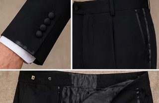 Abito elegante uomo nero taglia 46