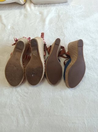 Lote 2 bolsos y cuñas talla 39