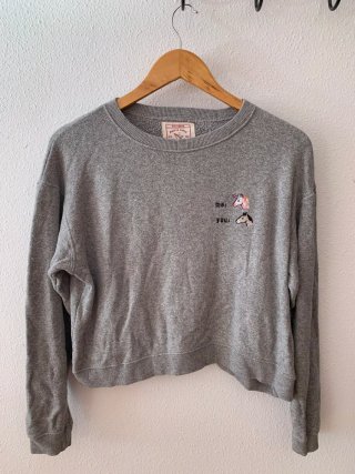 Sudadera Pull&Bear gris con unicornio