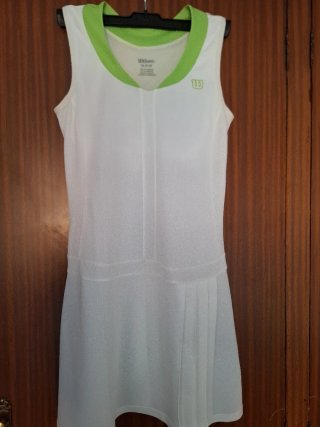 Vestido Tenis/Padel Wilson Blanco y Verde Talla XS