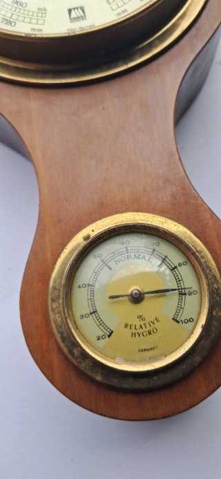 Orologio Barometro Termometro Umidita Legno