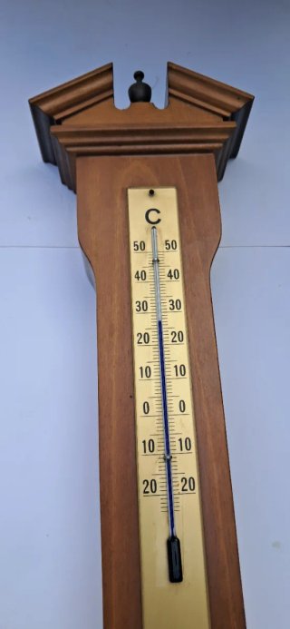 Orologio Barometro Termometro Umidita Legno