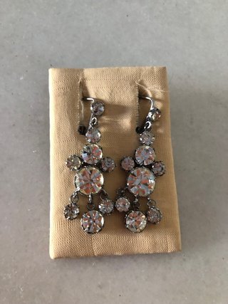 Pendientes vintage bisutería brillantes