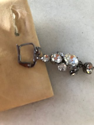 Pendientes vintage bisutería brillantes