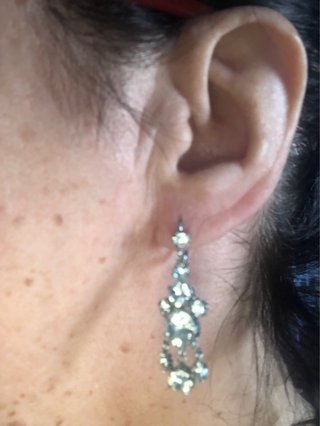 Pendientes vintage bisutería brillantes