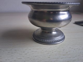 Set artigianale in peltro 95% (coppa e cucchiaino)