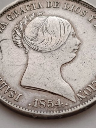 Isabel II 20 Reales Sevilla 1854