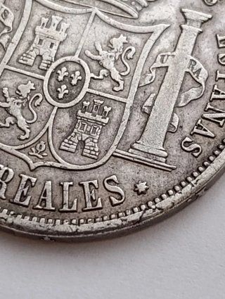 Isabel II 20 Reales Sevilla 1854