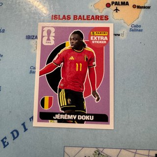 Jeremy Doku extra sticker morada mundial 2026