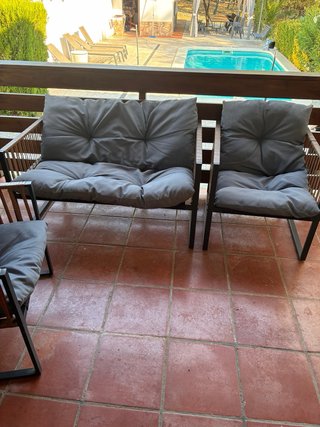 Conjunto 3 sillones de jardín