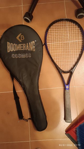 Raqueta Boomerang Cosmos con funda