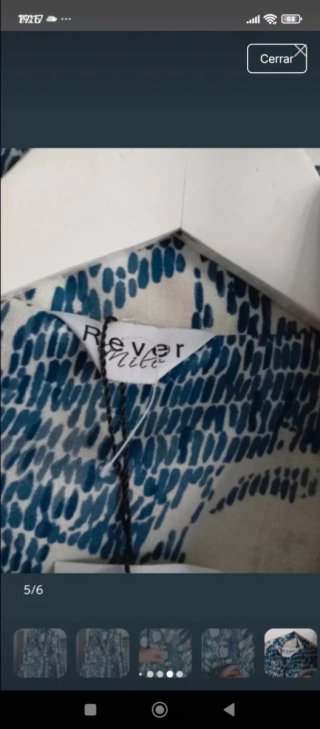 Chaqueta verano estampada azul y blanco
