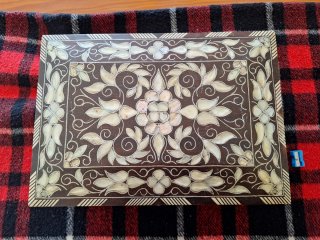 Gran Caja Marquetería Nacar Hueso