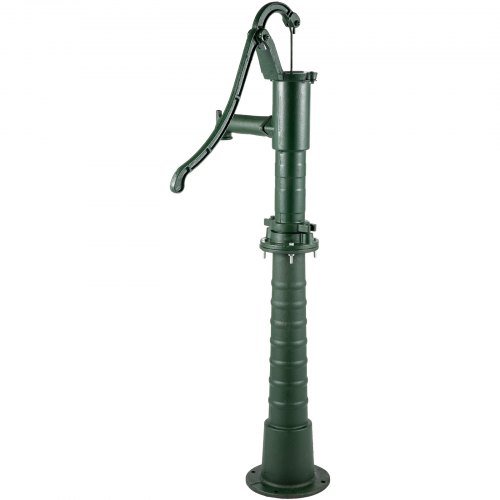 Bomba de Agua Manual con Soporte, 40 x 23.9 x 131 cm (15.7 x 9.4 x 51.6 pulgadas) Bomba de Jarra y Soporte de Bomba de 66 cm (26 pulgadas) con Agujeros Preestablecidos de 12.7 mm (1/2") para Fácil...
