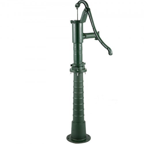 Bomba de Agua Manual con Soporte, 40 x 23.9 x 131 cm (15.7 x 9.4 x 51.6 pulgadas) Bomba de Jarra y Soporte de Bomba de 66 cm (26 pulgadas) con Agujeros Preestablecidos de 12.7 mm (1/2") para Fácil...