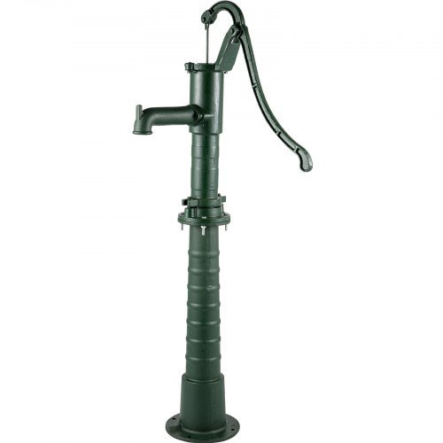 Bomba de Agua Manual con Soporte, 40 x 23.9 x 131 cm (15.7 x 9.4 x 51.6 pulgadas) Bomba de Jarra y Soporte de Bomba de 66 cm (26 pulgadas) con Agujeros Preestablecidos de 12.7 mm (1/2") para Fácil...
