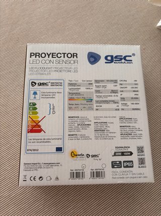 Proyector LED GSC con Sensor 20W 6000K
