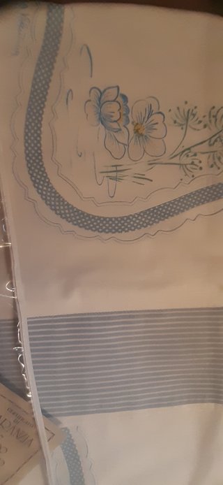 Completo letto matrimoniale cotone dipinto a mano