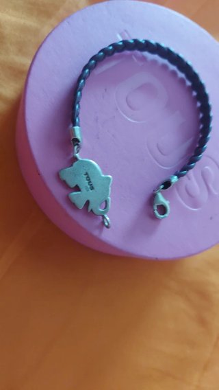 Pulsera Tous Cordón Piel Elefante Plata