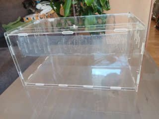 Terrario de metacrilato transparente 38 × 25 × 19