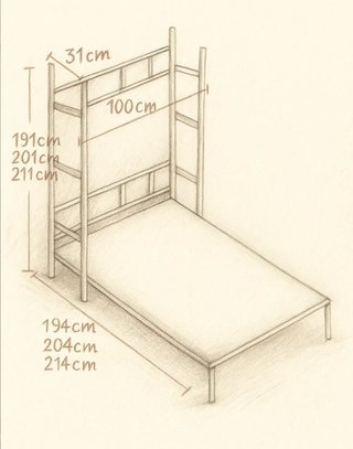 Cama abatible vertical NYC 90×190 en Badalona
