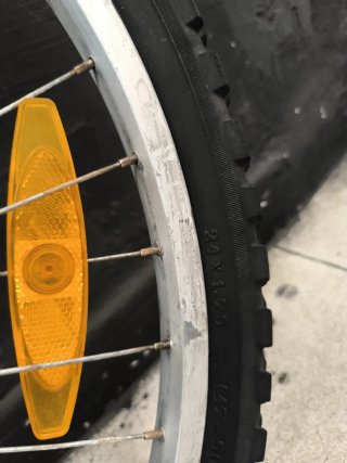 Rueda delantera bicicleta 24 pulgadas